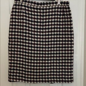 Talbots Classic Houndstooth Pencil Skirt Size 14